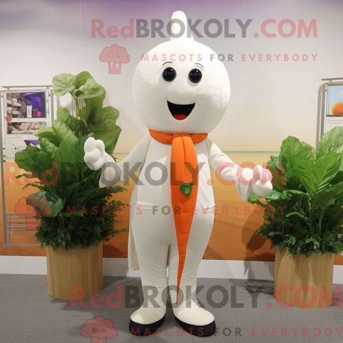 Personnage Mascotte Redbrokoly D Une Croix Celtique Dorée Habillée D Une Robe Et De Clips D Écharpe