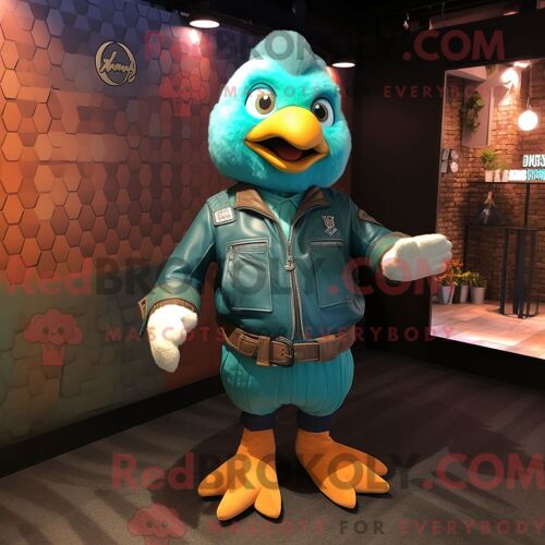 Personnage Mascotte Redbrokoly D Un Cracheur De Feu Jaune Habillé D Une Parka Et De Pinces À Chaussures