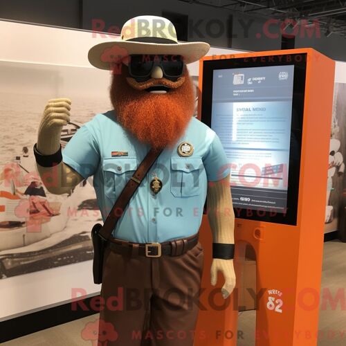 Costume Mascotte Redbrokoly De Démon Noir Personnage Habillé Avec Un Polo Et Des Bretelles