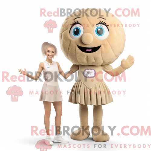 Costume De Mascotte Redbrokoly De Bouquet De Fleurs Bleu Marine Personnage Habillé D Une Robe Droite Et De Noeuds Papillons