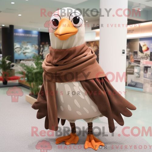 Costume Mascotte Redbrokoly De Poulpe Habillé D Un Jean Évasé Et De Pinces À Cheveux