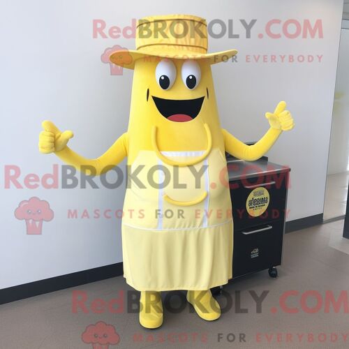 Costume De Mascotte Redbrokoly De Lama Orange Personnage Habillé Avec Un Jean Skinny Et Des Pinces À Cheveux