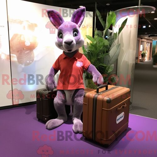 Costume Mascotte Redbrokoly De Blue Candy Box Personnage Habillé Avec Un Coupe-Vent Et Des Bracelets