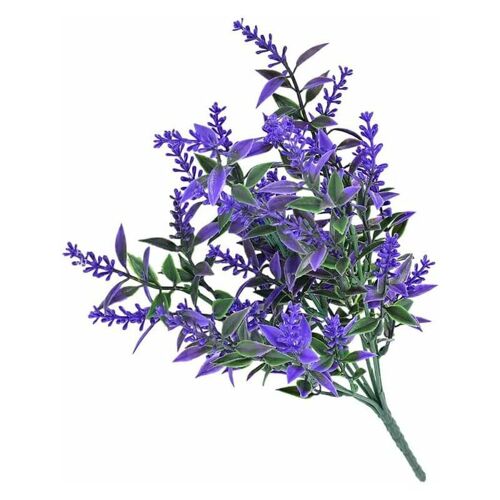 10pcs Fausses fleurs artificielles, bouquet de feuilles de plantes artificielles, plantes en plastique, accessoires de photographie de jardin interieur et exterieur, bleu violet goodnice