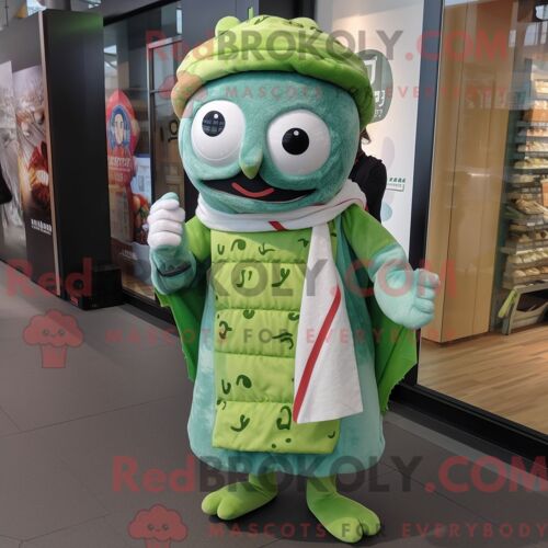 Personnage Mascotte Redbrokoly D Un Ordinateur Lavande Habillé D Un Pantalon Chino Et De Gants