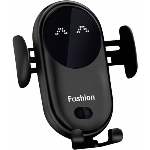 Chargeur Induction Sans Fil Voiture, Automatic Clamping Chargeur Induction Voiture Rotation 360° Chargeur Telephone Voiture Clip Pour Iphone Samsung Huawei Lg Tous Les Appareils(Noir) Goodnice