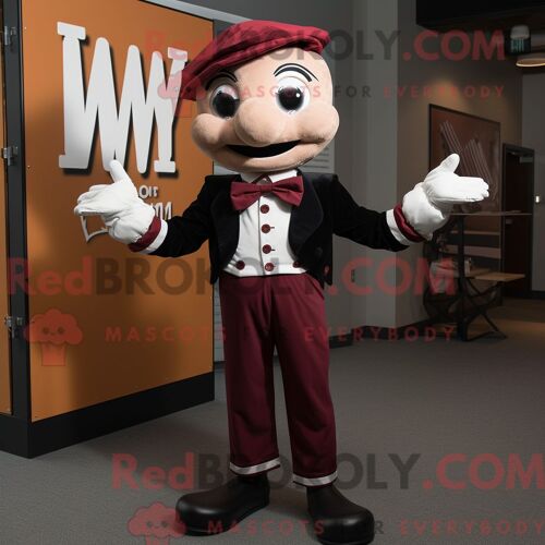 Personnage Mascotte Redbrokoly D Un Soldat Orange De La Guerre Civile Habillé D Une Barboteuse Et De Bonnets