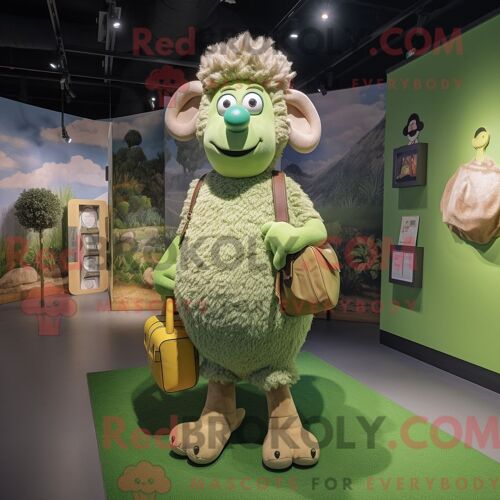 Personnage Mascotte Redbrokoly D Une Chèvre Marine Habillée D Un Manteau Et De Bandeaux