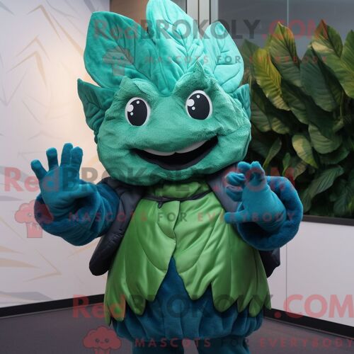 Costume De Mascotte Redbrokoly De Haricot Magique Violet Habillé D Une Robe Taille Empire Et De Châles