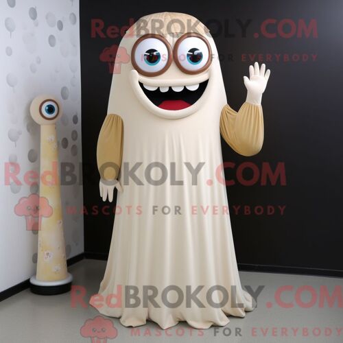 Costume De Mascotte Redbrokoly De Coffre Au Trésor Jaune Citron Habillé Avec Une Chemise En Flanelle Et Des Lacets De Chaussures