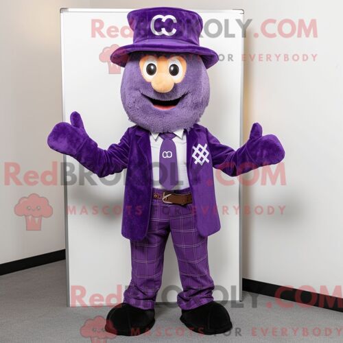 Personnage Mascotte Redbrokoly D Un Bonbon Turquoise Habillé D Un Cardigan Et De Chapeaux