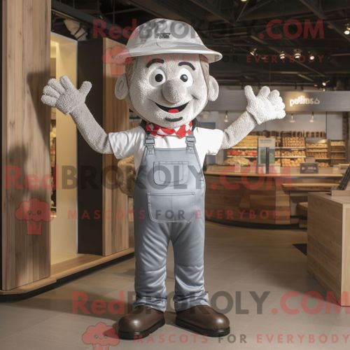 Costume Mascotte Redbrokoly D Huître Noire Personnage Habillé D Une Blouse Et De Porte-Clés