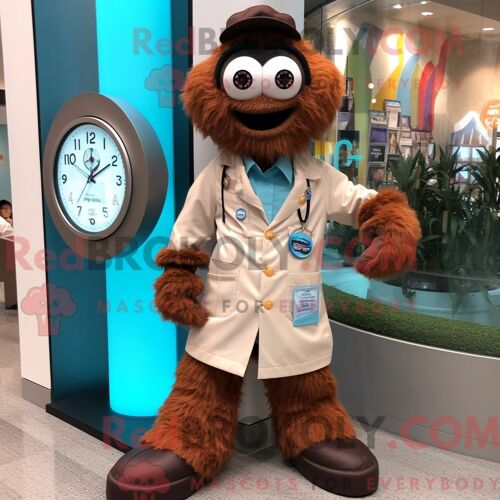 Personnage Mascotte Redbrokoly D Un Tan Biryani Habillé D Un Body Et De Lunettes De Soleil