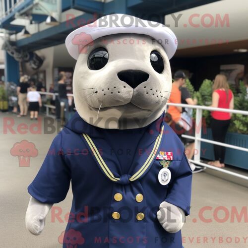 Personnage Mascotte Redbrokoly D Une Mouette Beige Habillée D Une Chemise En Jean Et De Lunettes