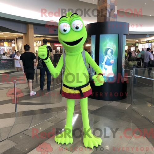 Personnage Mascotte Redbrokoly D Un Cornet De Glace Turquoise Habillé D Un Pull Et De Porte-Monnaie