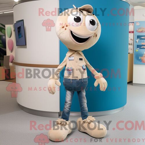 Personnage Mascotte Redbrokoly D Un Vautour Gris Habillé D Un Jegging Et D Épingles À Cravate