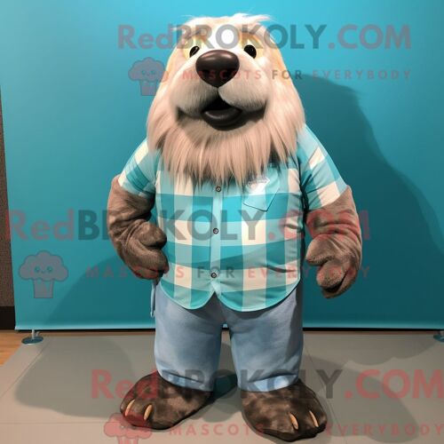 Personnage Mascotte Redbrokoly D Un Chupacabra Marron Habillé D Une Parka Et De Montres