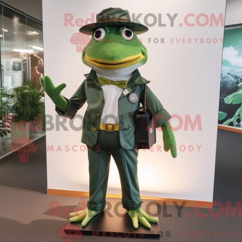 Personnage Mascotte Redbrokoly D Un Deinonychus Blanc Habillé D Une Combishort Et De Portefeuilles