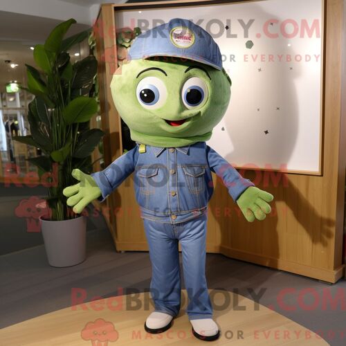 Personnage Mascotte Redbrokoly D Une Tortue De Mer Bleue Habillée D Un Henley Tee Et De Sacs Messenger