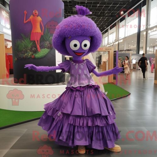 Costume Mascotte Redbrokoly De Magicien Bleu Sarcelle Habillé D Un Gilet Et De Boutons De Manchette