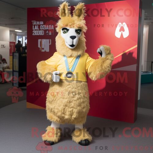 Personnage Mascotte Redbrokoly D Un Rhinocéros Marron Habillé D Une Robe Midi Et D Un Châle