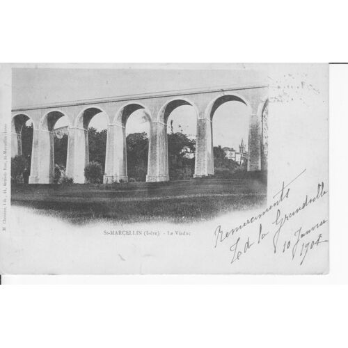 Saint-Marcellin - Le Viaduc - Oblitérée En 1904 - Ref 061220