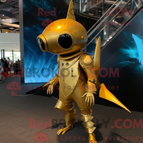 Personnage Mascotte Redbrokoly D Un Dauphin Bleu Habillé D Une Robe Fourreau Et D Épingles À Chapeau