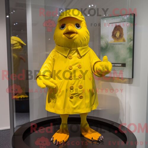 Personnage Mascotte Redbrokoly D Un Coffre Au Trésor Crème Habillé D Une Jupe Longue Et De Boucles D Oreilles