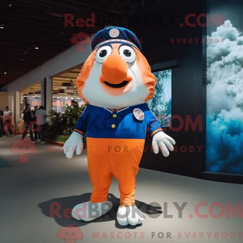 Personnage Mascotte Redbrokoly D Un Poisson Clown De La Marine Habillé D Un Short Et De Porte-Clés