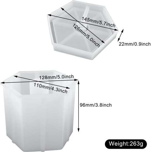 Moule De Support De Lampe En Résine De Silicone Pour Les Élections En Cristal, Géométrie, Hexagone, Cube, Intervalles, Lampe De Chevet, Veilleuse, Bricolage