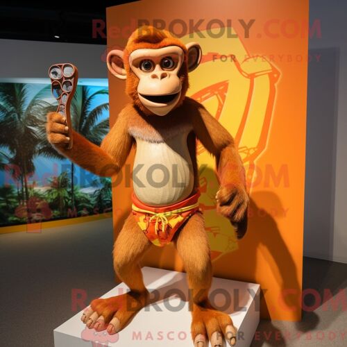 Personnage De Costume De Mascotte Redbrokoly De Ballon De Rugby Beige Habillé D Une Parka Et De Mitaines