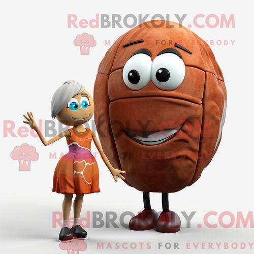 Personnage Mascotte Redbrokoly D Une Prune D Or Habillée D Une Barboteuse Et De Bérets