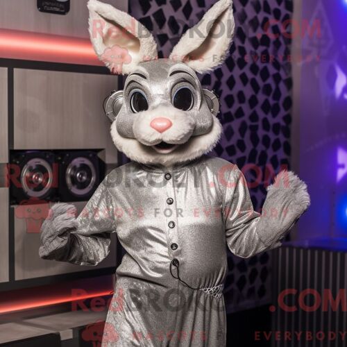 Costume Mascotte Redbrokoly De Mangouste Beige Habillé D Une Robe Fourreau Et De Pinces À Cheveux