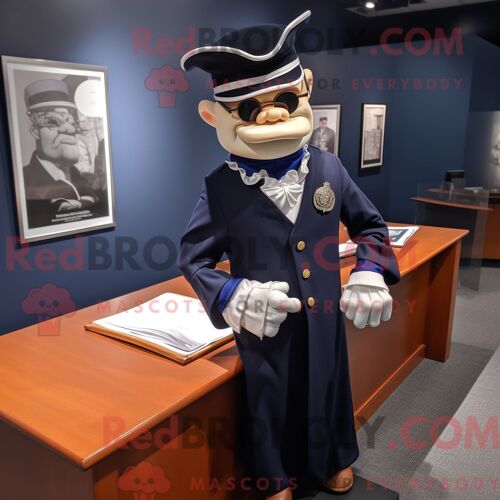 Personnage Mascotte Redbrokoly D Une Croix Celtique Marine Habillée D Un Jegging Et De Clips Pour Foulard
