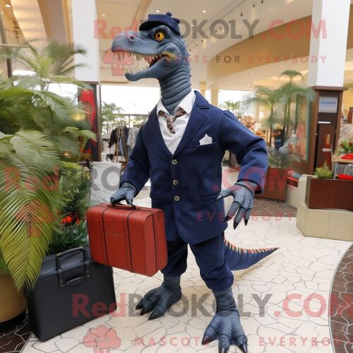 Personnage Mascotte Redbrokoly D Un Aye-Aye Bleu Habillé D Un Camouflage Et De Lacets De Chaussures
