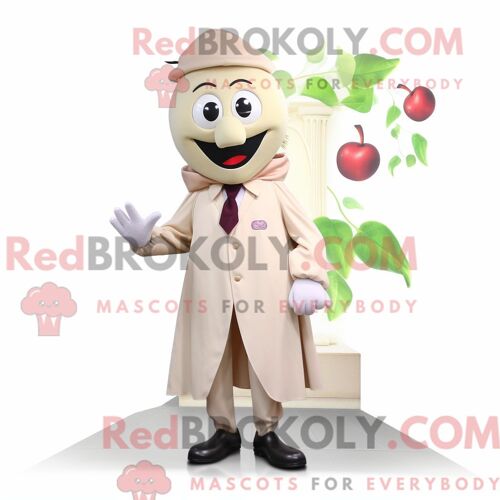 Personnage Mascotte Redbrokoly D Un Langoustine Aux Crevettes Tan Habillé D Une Robe Et De Porte-Clés