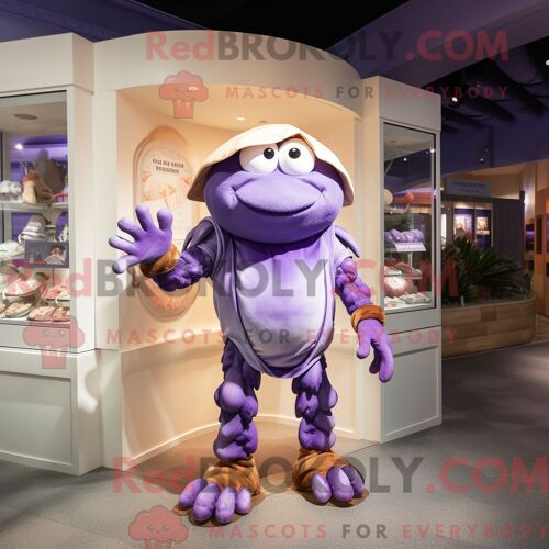 Personnage Mascotte Redbrokoly D Un Stroganoff De Boeuf Rose Habillé D Une Veste De Moto Et De Bonnets