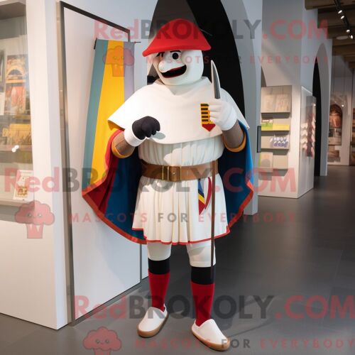 Costume De Mascotte Redbrokoly Biryani Turquoise Personnage Habillé D Un Polo Et D Épingles À Châle
