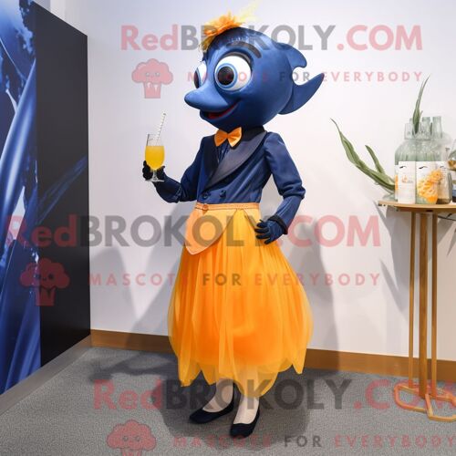 Costume De Mascotte Redbrokoly De Poisson Rouge Marine Personnage Habillé D Une Robe De Cocktail Et De Lacets De Chaussures