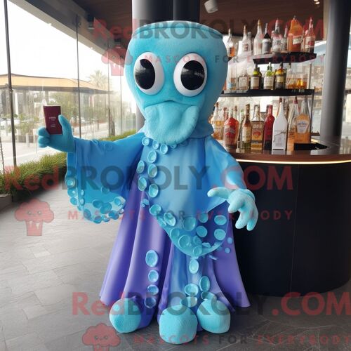 Personnage Mascotte Redbrokoly D Une Montre-Bracelet Marine Habillée D Une Parka Et De Sacs Fourre-Tout