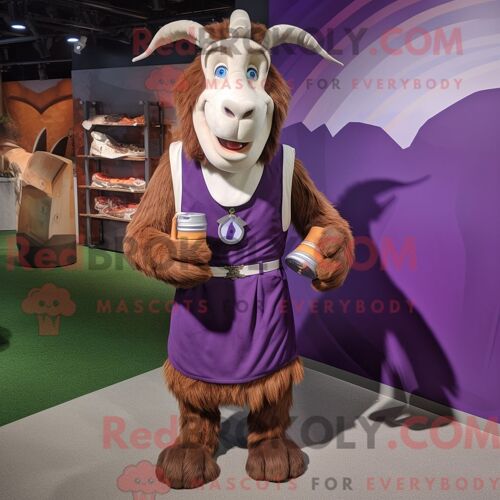 Personnage Mascotte Redbrokoly D Un Dragon Magenta Habillé D Un Bikini Et De Sacs À Dos