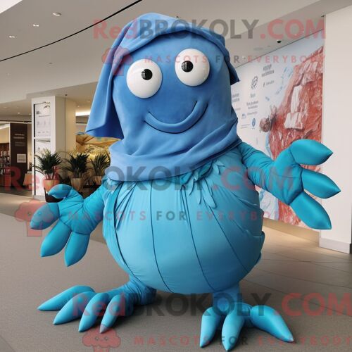 Personnage Mascotte Redbrokoly D Une Baleine Rouille Habillée D Un Gilet Et D Anneaux