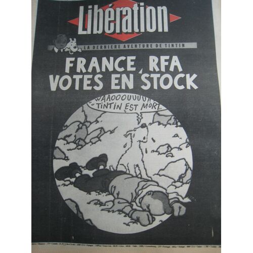 Libération 05 Mars 1983 N° 558 : Georges Remi, Alias Hergé, Dessinateur Belge Est Mort ...