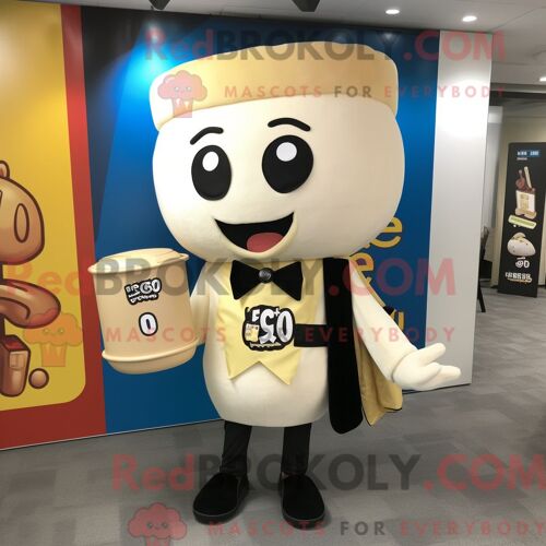 Personnage Mascotte Redbrokoly D Un Zèbre Jaune Habillé D Une Jupe Portefeuille Et De Bérets