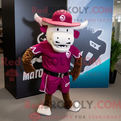 Personnage Mascotte Redbrokoly D Une Vache Orange Habillée D Un Pantalon De Costume Et De Lunettes De Lecture