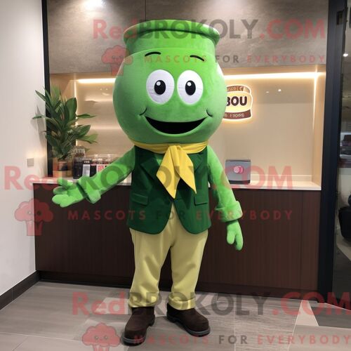 Personnage Mascotte Redbrokoly D Un Boulet De Canon Humain Rose Habillé D Un T-Shirt À Manches Longues Et De Pochettes