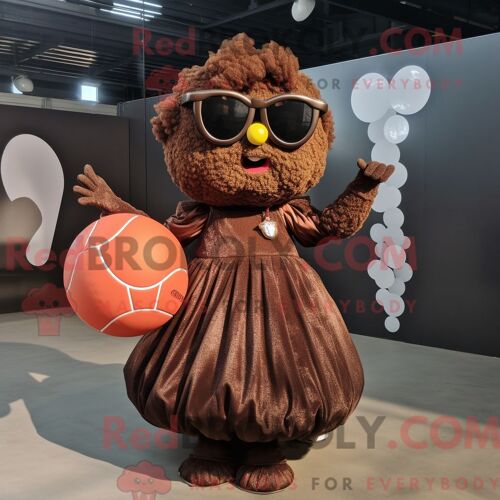 Costume De Mascotte Redbrokoly De Coffre Au Trésor Bleu Sarcelle Habillé D Une Parka Et D Un Porte-Monnaie