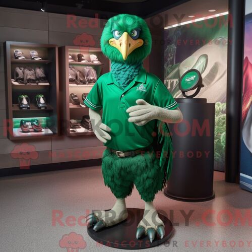 Costume De Mascotte Redbrokoly De Soldat De La Marine Vert Forêt Personnage Habillé Avec Une Combishort Et Des Bandeaux