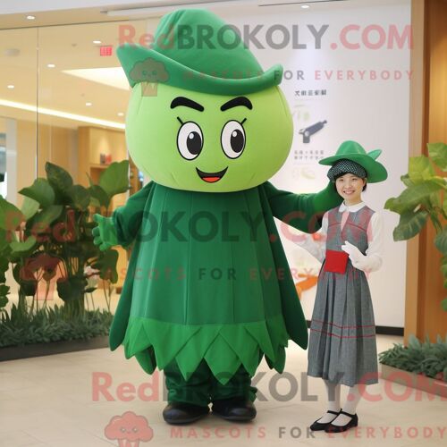 Costume Mascotte Redbrokoly De Magenta Candy Personnage Habillé D Un Pantalon Et De Coussinets De Pieds