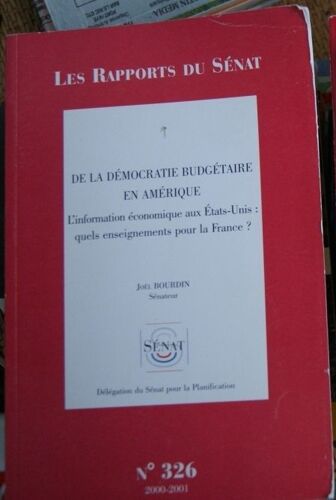 Impressions - 2000-2001 - Sénat - N° 326 - Rapport D'information Sur L'information Économique Aux États-Unis